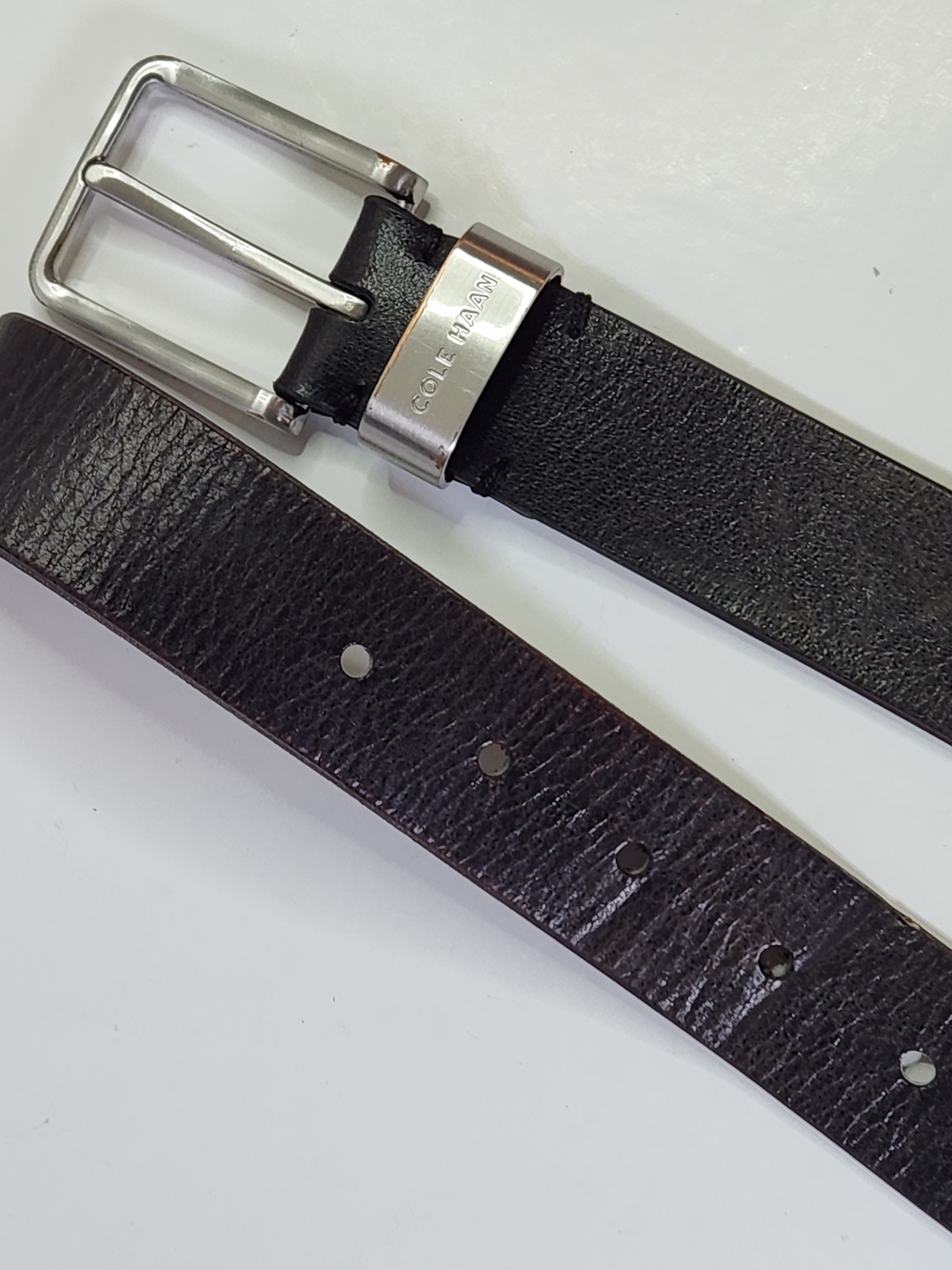 Cole Haan Men's Black Genuine Leather Dress Belt